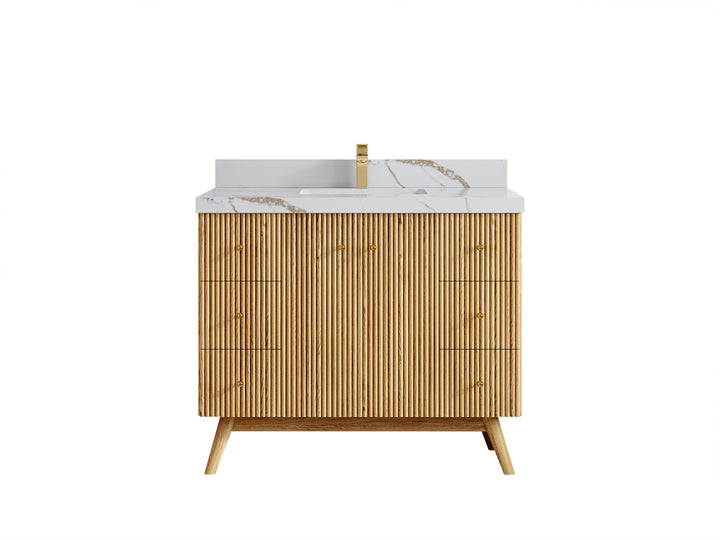 Pasadena White Oak 42 in. W x 22 in. D Single Sink Bathroom Vanity - photo 12