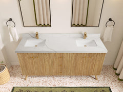 Pasadena White Oak 72 in. W x 22 in. D Double Sink Bathroom Vanity - photo 15