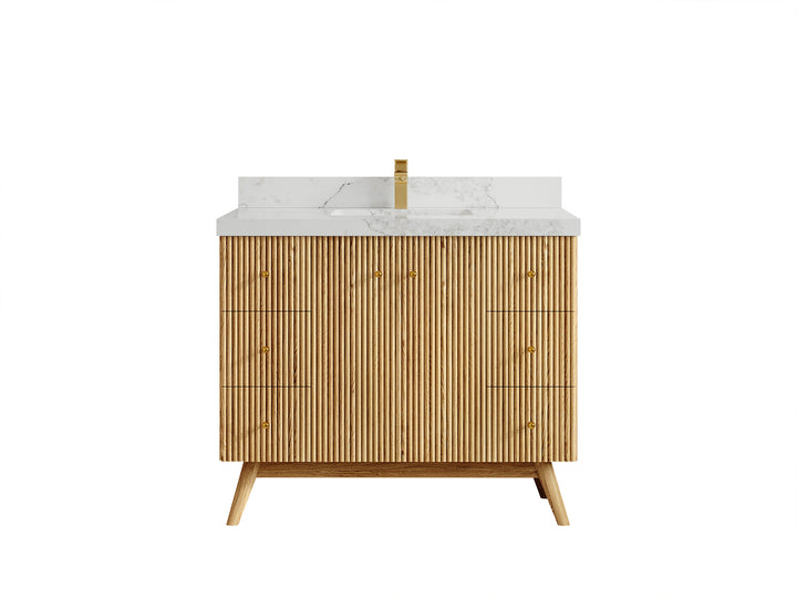 Pasadena White Oak 42 in. W x 22 in. D Single Sink Bathroom Vanity - photo 16