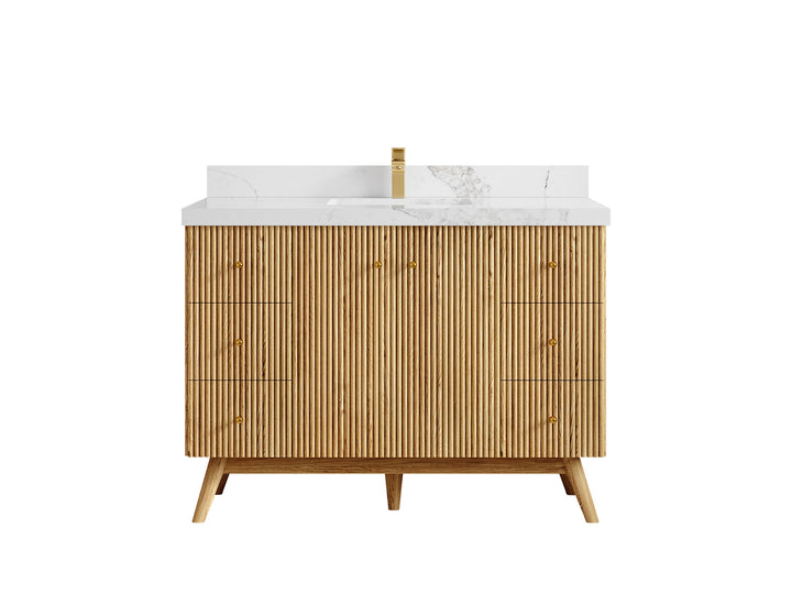 Pasadena White Oak 48 in. W x 22 in. D Single Sink Bathroom Vanity - photo 16