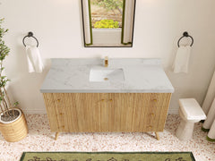 Pasadena White Oak 60 in. W x 22 in. D Single Sink Bathroom Vanity - photo 15