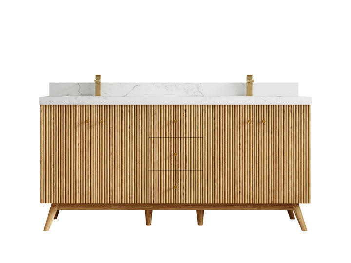 Pasadena White Oak 72 in. W x 22 in. D Double Sink Bathroom Vanity - photo 18