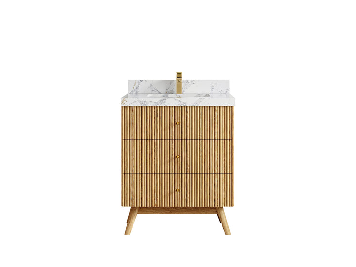 Pasadena White Oak 30 in. W x 22 in. D Single Sink Bathroom Vanity - photo 8