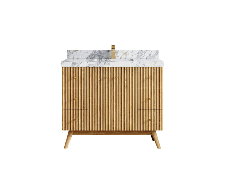 Pasadena White Oak 42 in. W x 22 in. D Single Sink Bathroom Vanity - photo 8