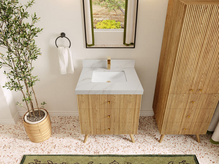 Pasadena White Oak 30 in. W x 22 in. D Single Sink Bathroom Vanity - photo 17