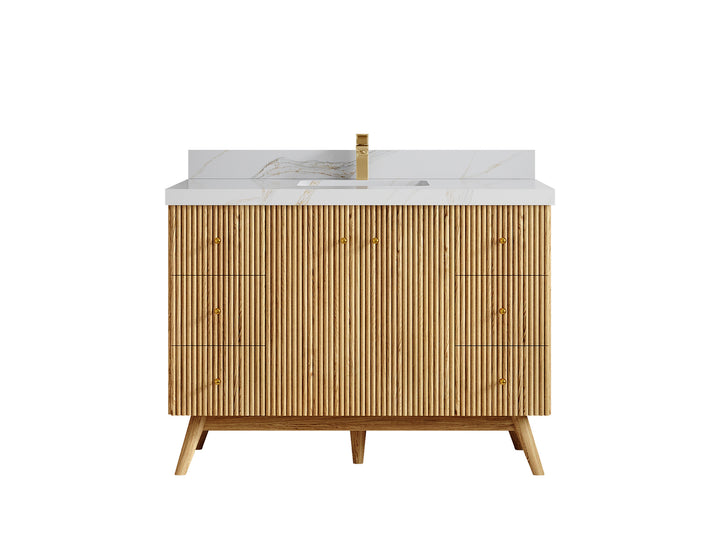 Pasadena White Oak 48 in. W x 22 in. D Single Sink Bathroom Vanity - photo 18