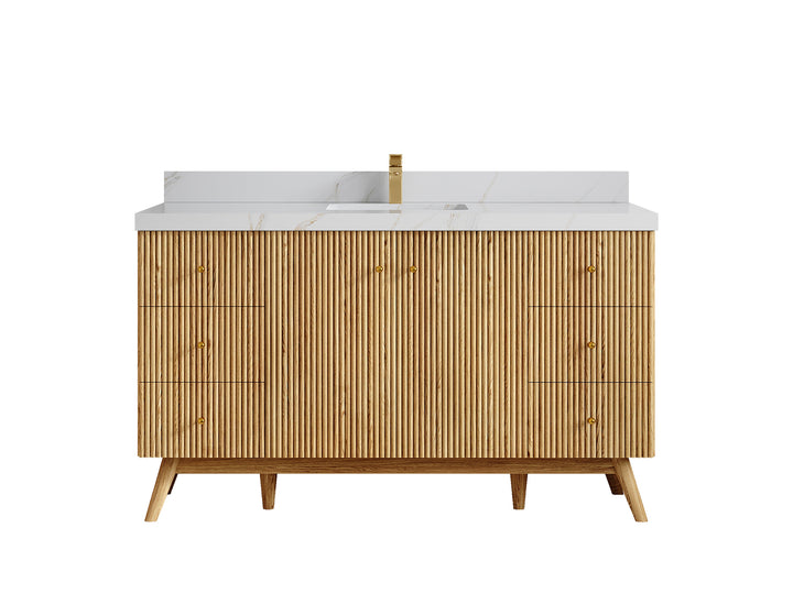 Pasadena White Oak 60 in. W x 22 in. D Single Sink Bathroom Vanity - photo 18