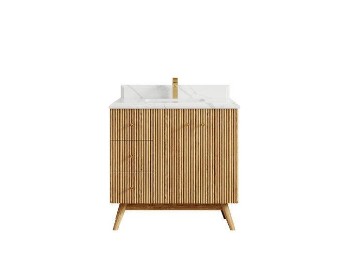 Pasadena White Oak 36 in. W x 22 in. D Center Sink Bathroom Vanity - photo 22