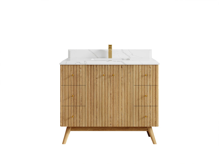Pasadena White Oak 42 in. W x 22 in. D Single Sink Bathroom Vanity - photo 26