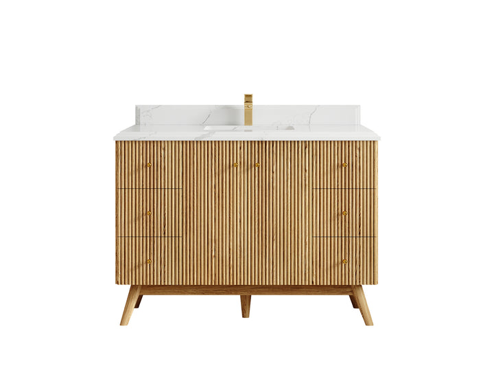 Pasadena White Oak 48 in. W x 22 in. D Single Sink Bathroom Vanity - photo 24
