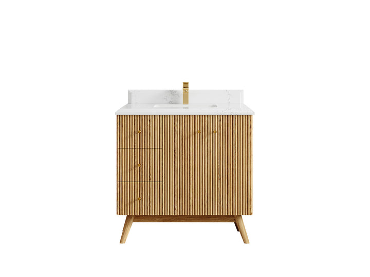 Pasadena White Oak 36 in. W x 22 in. D Center Sink Bathroom Vanity - photo 24