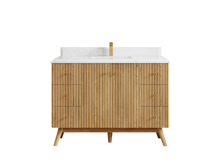 Pasadena White Oak 48 in. W x 22 in. D Single Sink Bathroom Vanity - photo 26