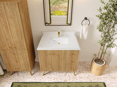 Pasadena White Oak 36 in. W x 22 in. D Center Sink Bathroom Vanity - photo 25