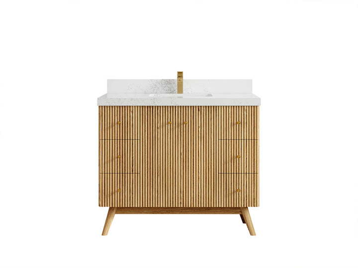 Pasadena White Oak 42 in. W x 22 in. D Single Sink Bathroom Vanity - photo 30