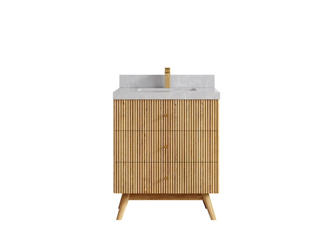 Pasadena White Oak 30 in. W x 22 in. D Single Sink Bathroom Vanity