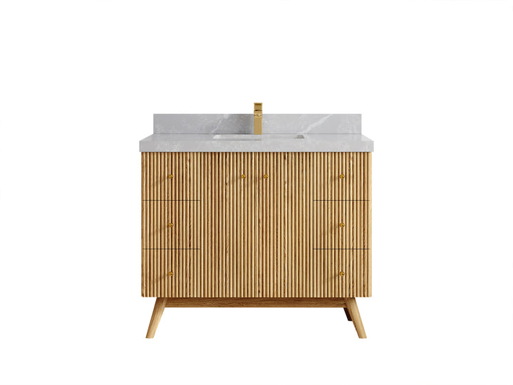 Pasadena White Oak 42 in. W x 22 in. D Single Sink Bathroom Vanity - photo 32