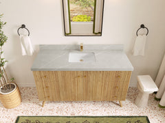Pasadena White Oak 60 in. W x 22 in. D Single Sink Bathroom Vanity - photo 31