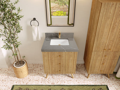 Pasadena White Oak 30 in. W x 22 in. D Single Sink Bathroom Vanity