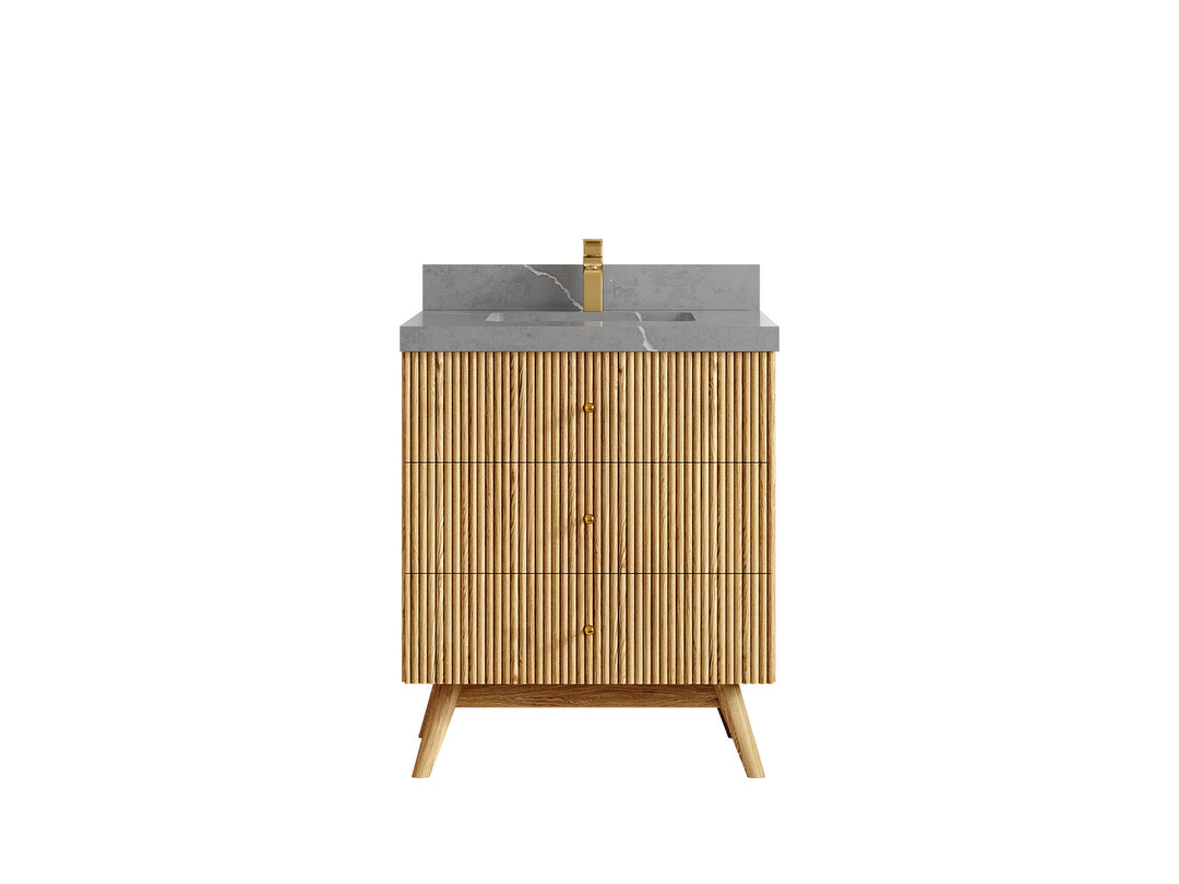 Pasadena White Oak 30 in. W x 22 in. D Single Sink Bathroom Vanity