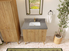 Pasadena White Oak 36 in. W x 22 in. D Center Sink Bathroom Vanity - photo 33