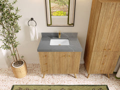 Pasadena White Oak 36 in. W x 22 in. D Center Sink Bathroom Vanity - photo 33