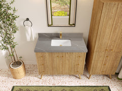 Pasadena White Oak 42 in. W x 22 in. D Single Sink Bathroom Vanity - photo 33