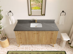 Pasadena White Oak 60 in. W x 22 in. D Single Sink Bathroom Vanity - photo 33