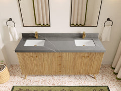 Pasadena White Oak 72 in. W x 22 in. D Double Sink Bathroom Vanity - photo 33