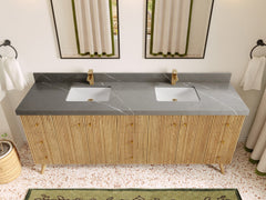 Pasadena White Oak 84 in. W x 22 in. D Double Sink Bathroom Vanity - photo 33
