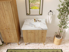 Pasadena White Oak 36 in. W x 22 in. D Center Sink Bathroom Vanity - photo 35