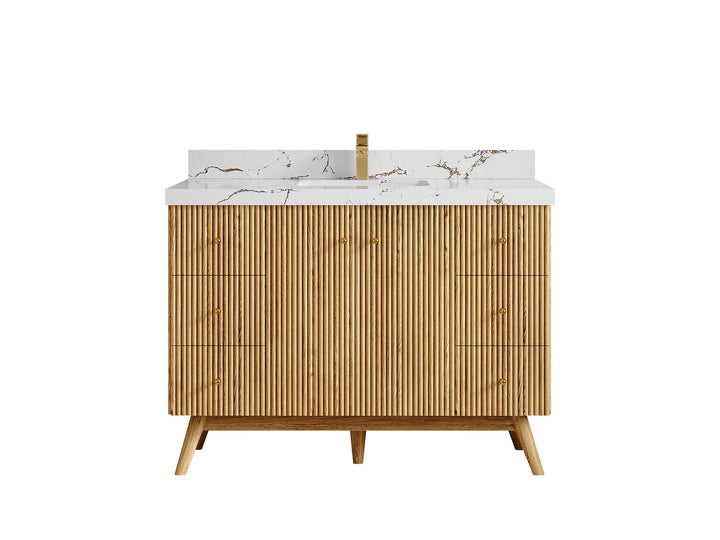 Pasadena White Oak 48 in. W x 22 in. D Single Sink Bathroom Vanity - photo 36