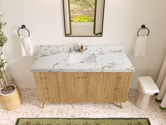 Pasadena White Oak 60 in. W x 22 in. D Single Sink Bathroom Vanity - photo 35