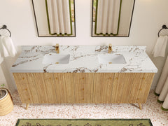 Pasadena White Oak 84 in. W x 22 in. D Double Sink Bathroom Vanity - photo 35