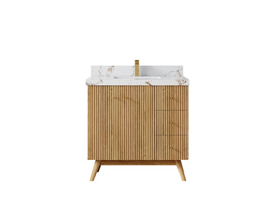 Pasadena White Oak 36 in. W x 22 in. D Center Sink Bathroom Vanity - Willow Bath and Vanity
