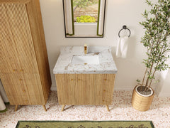Pasadena White Oak 36 in. W x 22 in. D Center Sink Bathroom Vanity - photo 37