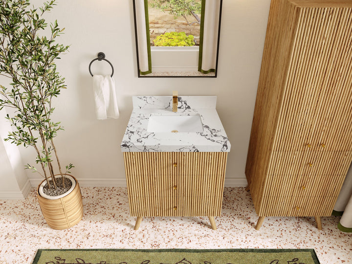 Pasadena White Oak 30 in. W x 22 in. D Single Sink Bathroom Vanity - photo 39