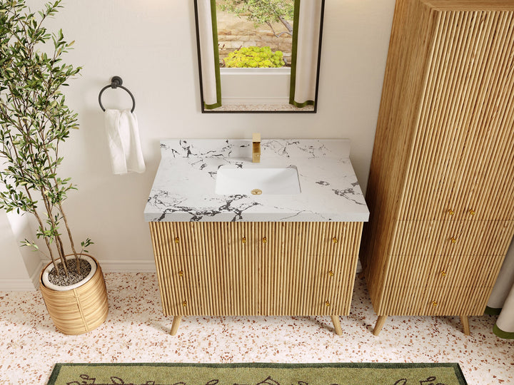 Pasadena White Oak 42 in. W x 22 in. D Single Sink Bathroom Vanity - photo 39