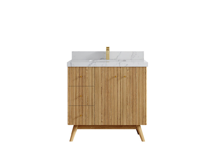 Pasadena White Oak 36 in. W x 22 in. D Center Sink Bathroom Vanity - photo 42