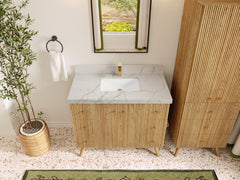 Pasadena White Oak 42 in. W x 22 in. D Single Sink Bathroom Vanity - photo 41