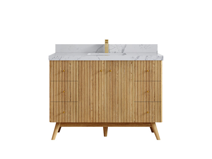 Pasadena White Oak 48 in. W x 22 in. D Single Sink Bathroom Vanity - photo 42