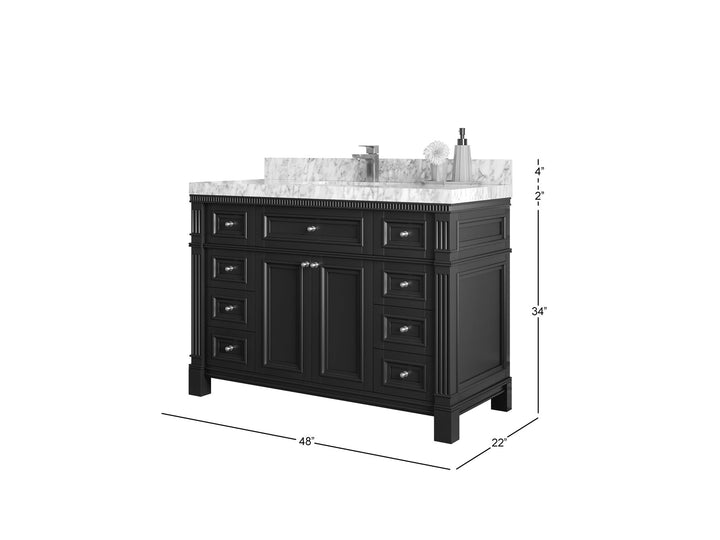 Paris 48 in. W x 22 in. D Single Sink Bathroom Vanity - photo 5