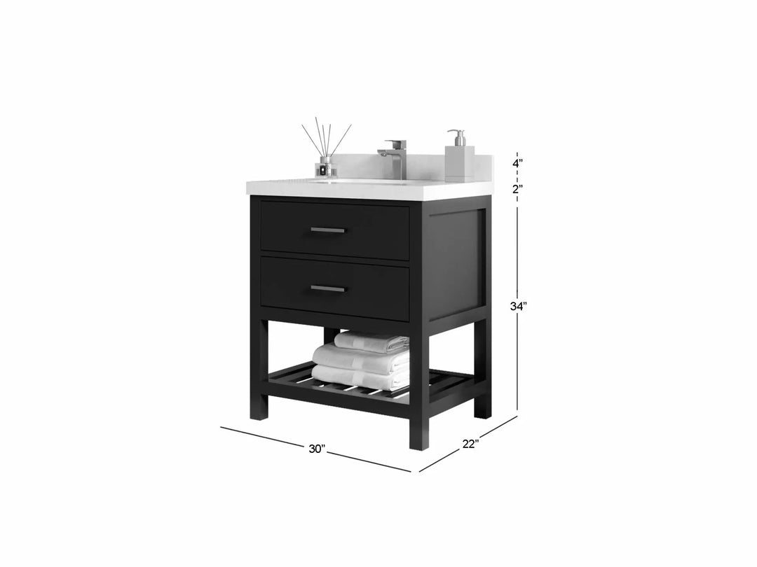 Parker 30 in. W x 22 in. D Single Sink Bathroom Vanity