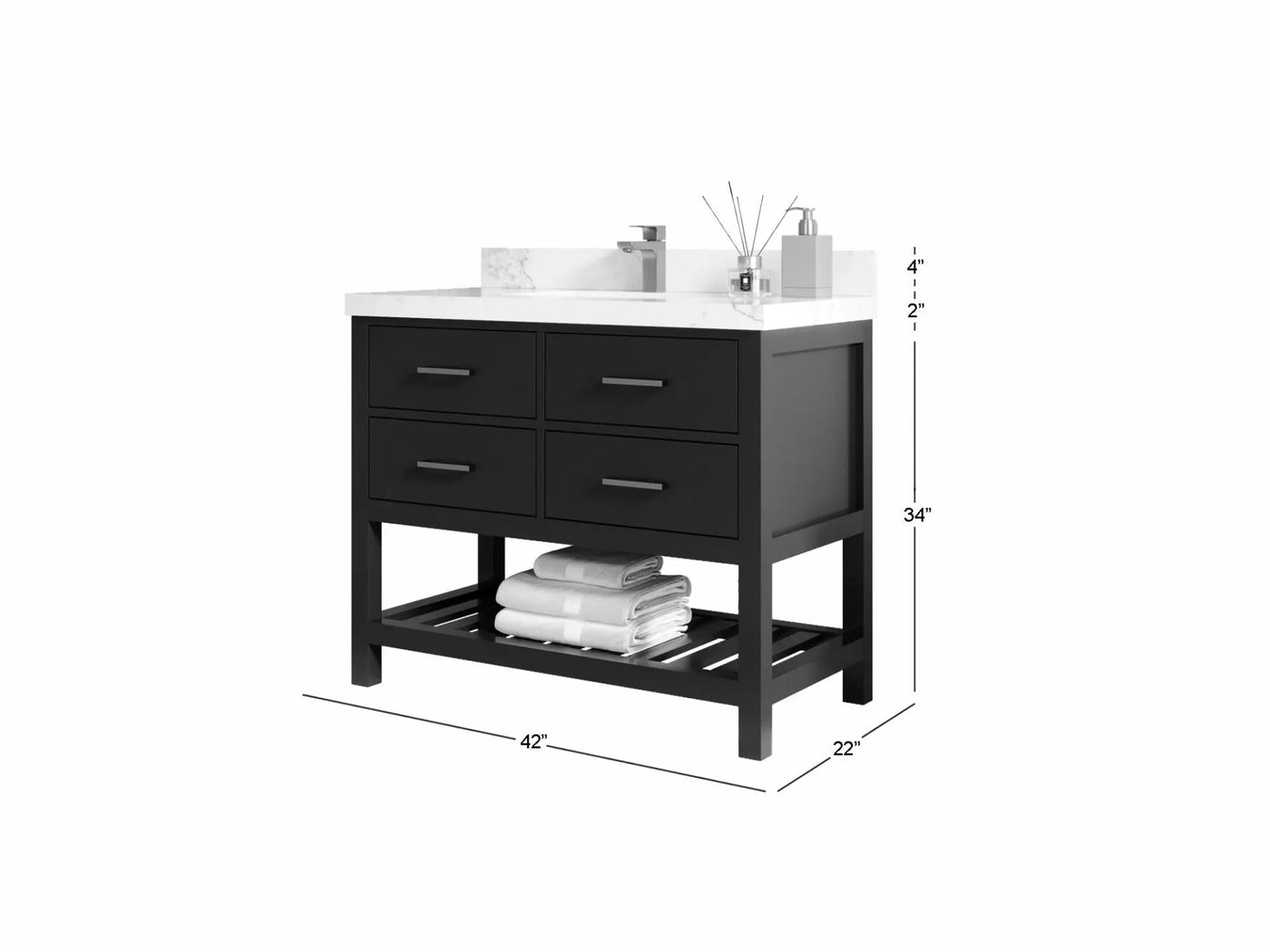 Parker 42 in. W x 22 in. D Single Sink Bathroom Vanity