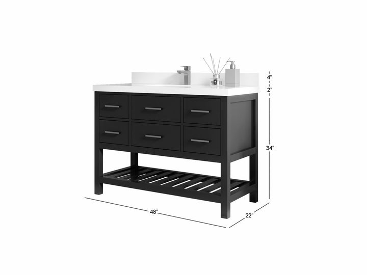 Parker 48 in. W x 22 in. D Single Sink Bathroom Vanity - photo 5