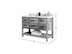 Parker Mango Wood 48 in. W x 22 in. D Single Sink Bathroom Vanity - photo 5