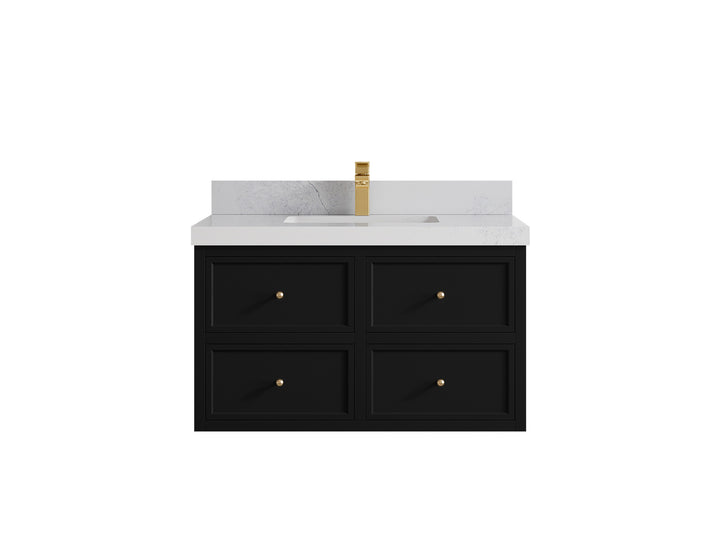 Roswell Floating 36 in. W x 22 in. D Center Sink Bathroom Vanity - photo 1