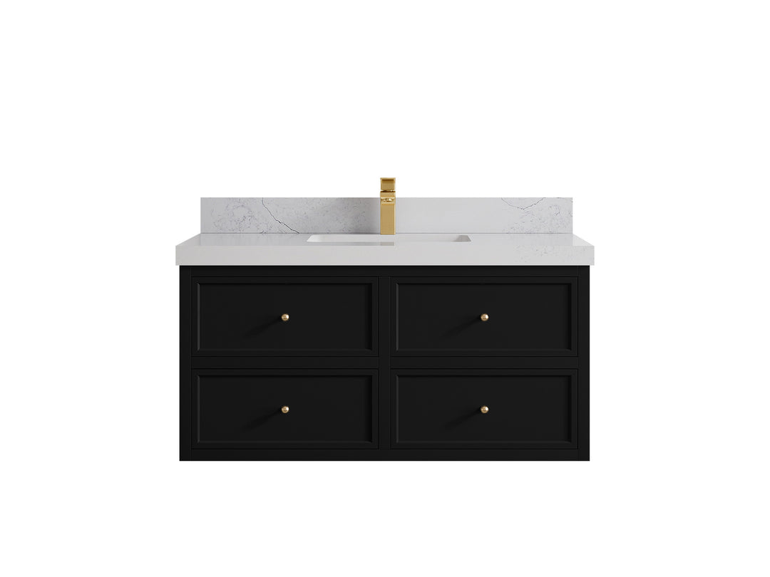 Roswell Floating 42 in. W x 22 in. D Single Sink Bathroom Vanity