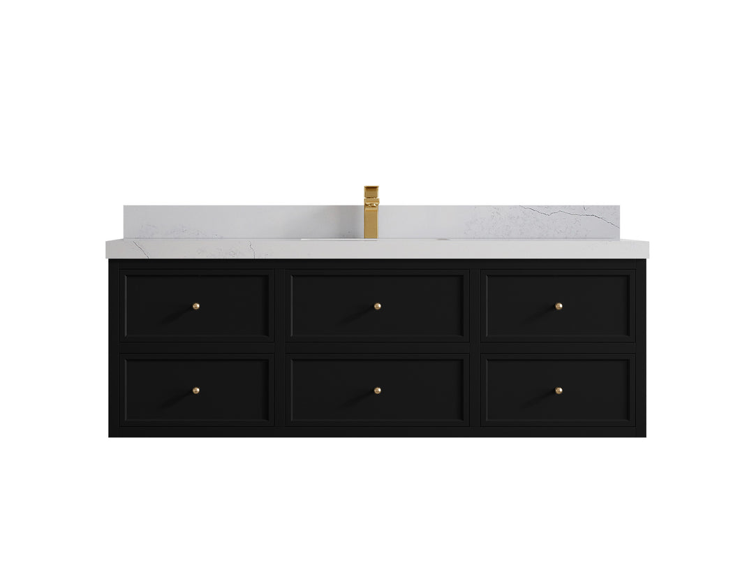 Roswell Floating 60 in. W x 22 in. D Single Sink Bathroom Vanity