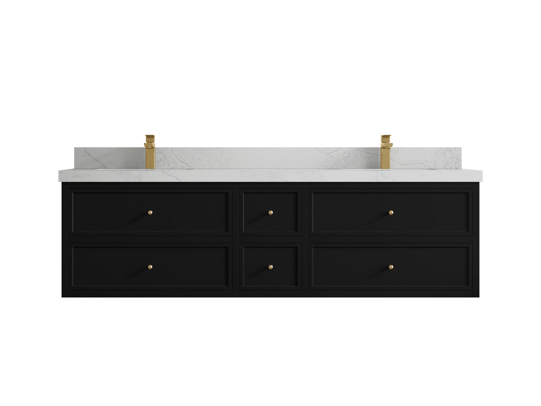 Roswell Floating 72 in. W x 22 in. D Double Sink Bathroom Vanity