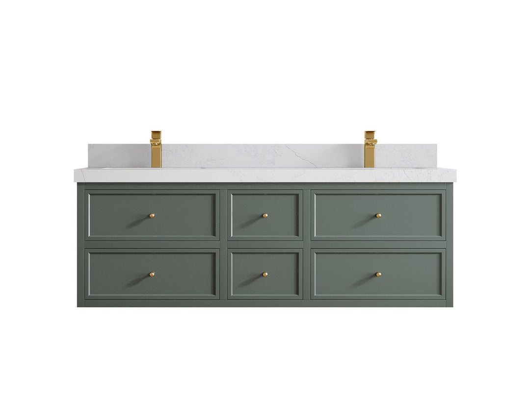 Roswell Floating 60 in. W x 22 in. D Double Sink Bathroom Vanity